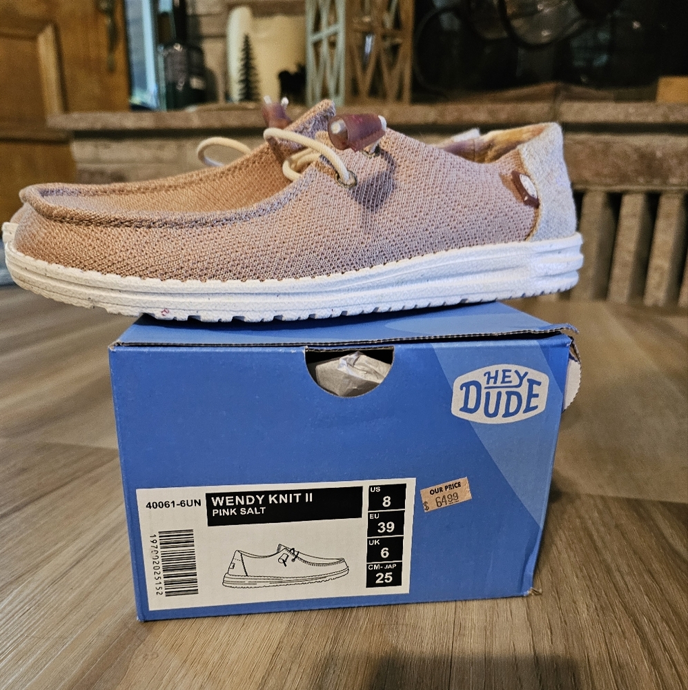 Hey Dude Wendy Knit II Pink Salt Shoes